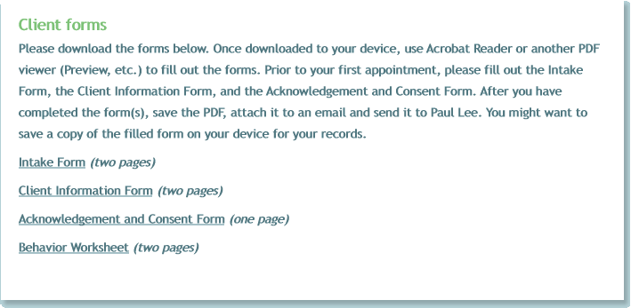 Client forms