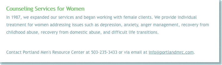 Counseling Services for Women