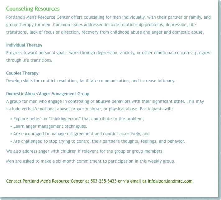 Counseling Resources